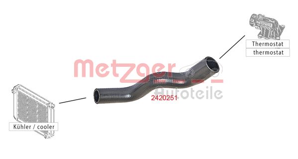 METZGER 2420251 Kühlerschlauch